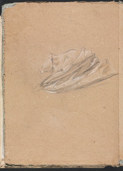 Verona Skizzenbuch: Kopf und Schulter mit Draperie Seite 14, 1760 von Francesco Lorenzi