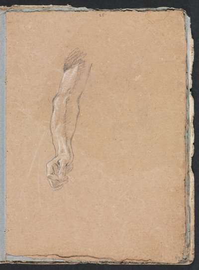 Verona-Skizzenbuch: Rechter Arm und Hand Seite 49, 1760 von Francesco Lorenzi
