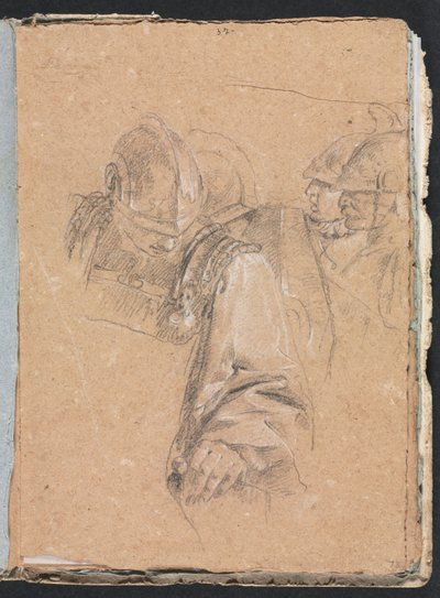 Verona Skizzenbuch: Soldaten Seite 73, 1760 von Francesco Lorenzi