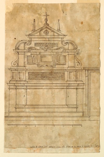 Entwurf für einen Altar von Francesco Mosca