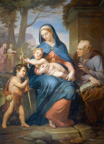 Heilige Familie, vor 1836, von Francesco Nenci (1781-1850), Öl auf Leinwand, 200x147 cm von Francesco Nenci