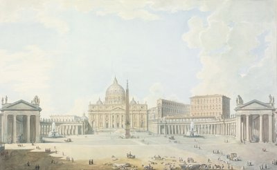 St. Peter, die Basilika und der Platz von Francesco Panini