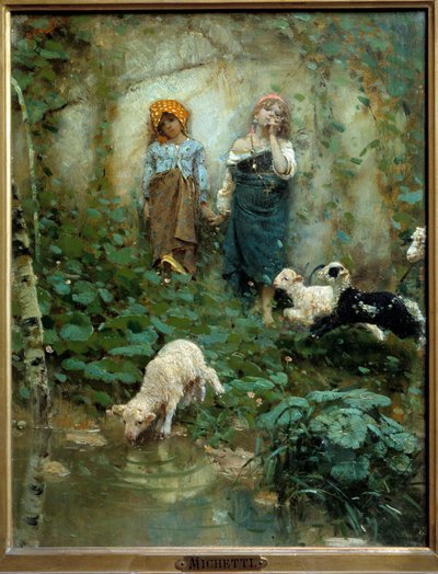 Zwei kleine Hirten von Francesco Paolo Michelli