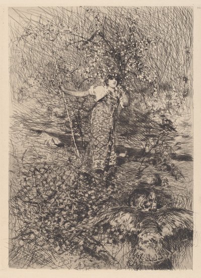 Hüterin der Truthähne [Gardeuse de dindons] von Francesco Paolo Michetti