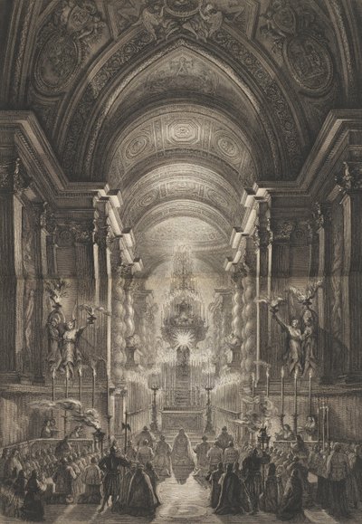 Zeremonie in der Cappella Paolina, Vatikan, 1787 von Francesco Piranesi