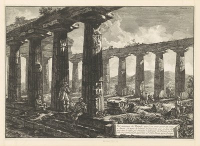 Tempel der Juno in Paestum von Francesco Piranesi