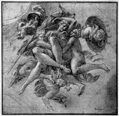 Entwurf für die Ulysses-Galerie, Fontainebleau von Francesco Primaticcio