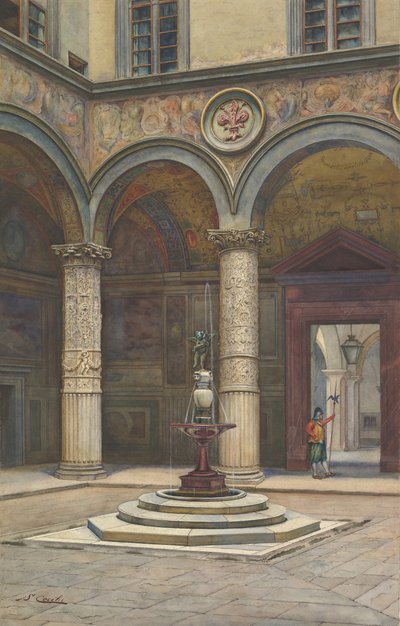Hof des Palazzo Vecchio, Florenz von Francesco Salviati
