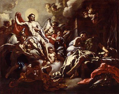 Christus erscheint im Traum dem heiligen Martin, ca. 1733 von Francesco Solimena
