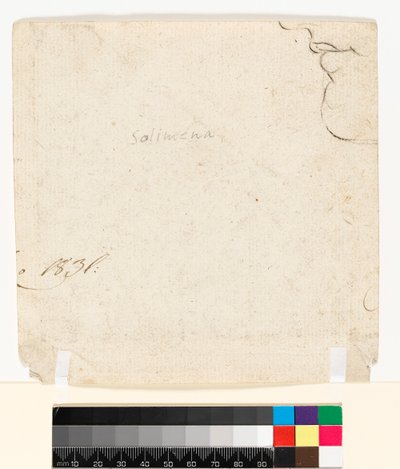 Zeichnung auf der Rückseite des Papiers (verso), vor 1747 von Francesco Solimena