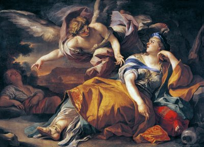 Hagar und der Engel, von Francesco Solimena von Francesco Solimena