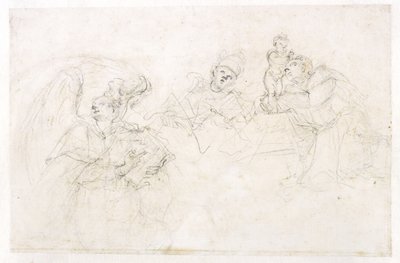 Drei Heilige: St. Vincent Ferrer, ein Papst und Antonius von Padua von Francesco Solimena