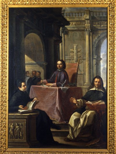 Streit zwischen einem Jesuiten und einem Dominikaner nach der Gegenreformation von Francesco Trevisani