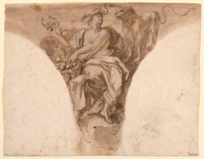 Afrika, Entwurf für ein Pendentif in der Taufkapelle von St. Peter, Rom von Francesco Trevisani