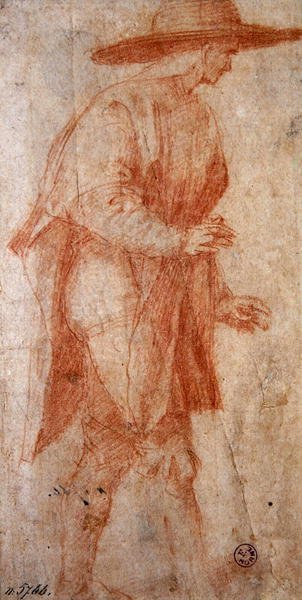 Bauer mit Hut von Francesco Ubertini Il Bacchiacca