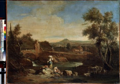 Landschaft mit einem Fluss von Francesco Zuccarelli