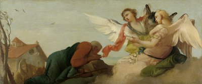 Abraham mit den drei Engeln von Francesco Zugno