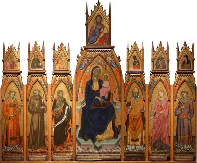 Madonna und Kind. Christus und Heilige von Francesco dAntonio da Ancona