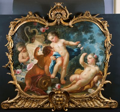 Ein Überdach mit spielenden Putti von Francesco de Mura