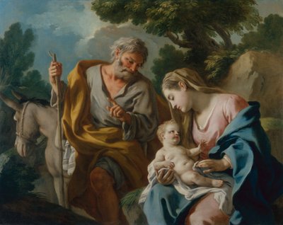 Ruhe auf der Flucht nach Ägypten von Francesco de Mura