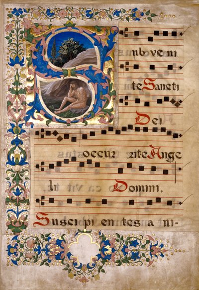 Ausschnitt aus einem Chorbuch von Francesco di Antonio del Chierico