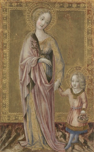 Heilige Dorothea und das Jesuskind, ca. 1460 von Francesco di Giorgio Martini