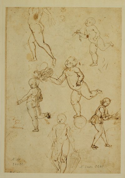 Drei Kinder; ein Putto von Francesco di Simone (attr. to)