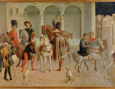 Kavaliere im Gerichtssaal von Gualtieri di Saluzzo von Francesco di Stefano Pesellino
