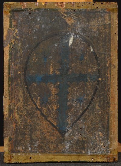 Rückseite des Verkündigungsdiptychons mit Kreuz mit Sternen in einer Mandorla von Francesco di Stefano Pesellino