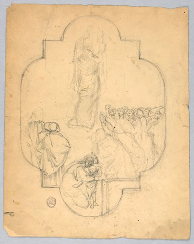 Skizze für ein Fenster oder eine Decke von Francis Augustus Lathrop