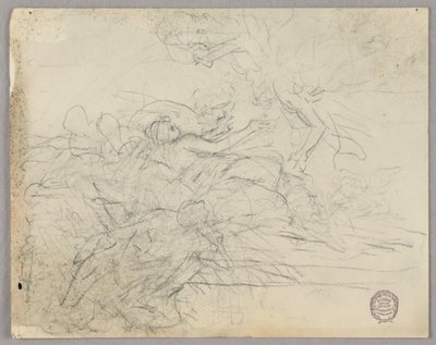 Skizze einer Figurengruppe für die Himmelfahrt von Francis Augustus Lathrop