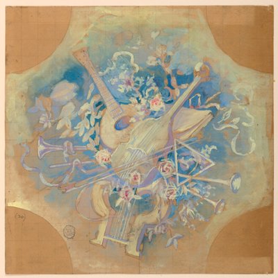 Studie für "Musik" von Francis Augustus Lathrop