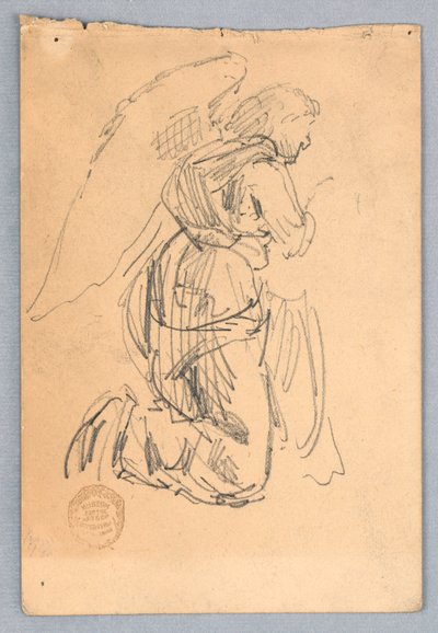Studie für einen anbetenden Engel von Francis Augustus Lathrop