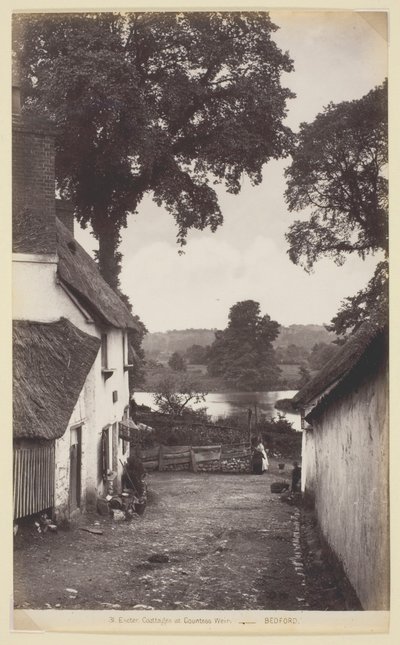 31 Exeter, Cottages bei Countess Weir von Francis Bedford