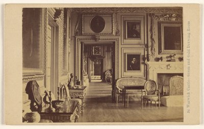 Warwick Castle - Grüner und Goldener Zeichensaal von Francis Bedford
