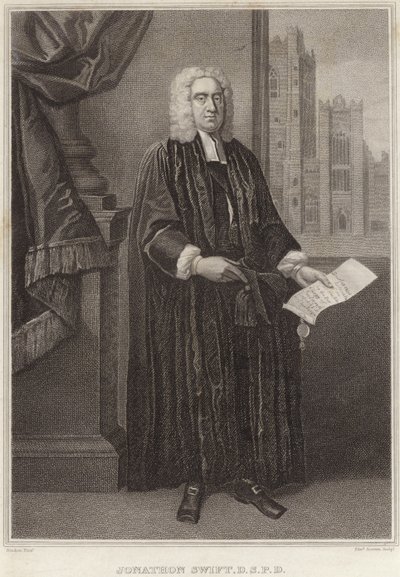 Porträt von Jonathan Swift von Francis Bindon