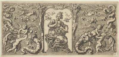 Geschmack Gustus, aus Quinque Sensuum Fünf Sinne, ca. 1655 von Francis Cleyn