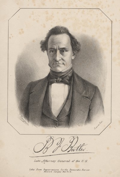 B.J. Butler, Lithografie von Henry G. Langley, 1840 von Francis D