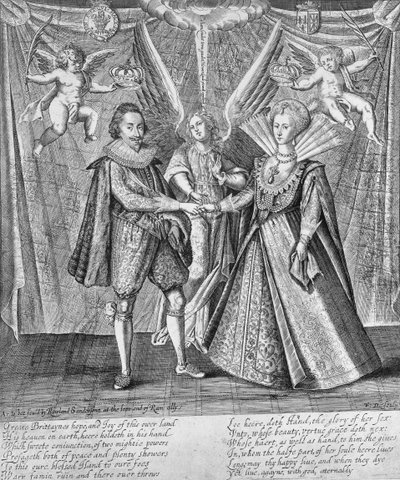 Feier der Hochzeit von James VI. von Schottland und Anne von Dänemark, 1589 um 1610-1625 von Francis Delaram