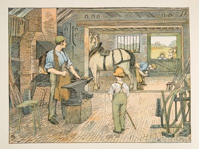 Der Schmied, aus Vierundzwanzig Arbeiter, veröffentlicht 1900 von Francis Donkin Bedford