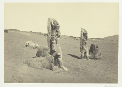 Kolosse und Sphinx bei Wady Saboua, Nubien von Francis Frith
