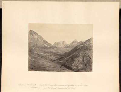 Berg Horeb (Sinai), "und der Berg rauchte ganz, denn der Herr war im Feuer herabgekommen". von Francis Frith