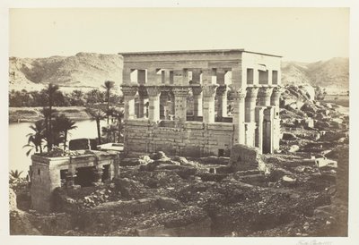 Pharaos Bett, Philä, vom Großen Tempel von Francis Frith