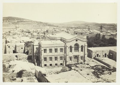 Die neue englische Kirche vom Turm des Hippikus, Jerusalem, 1857 von Francis Frith