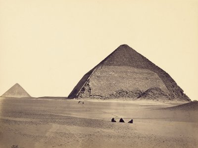 Die Pyramiden von Dahschur von Südwesten von Francis Frith