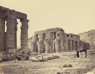 Das Ramesseum von El-Kurneh. Theben. Zweite Ansicht von Francis Frith