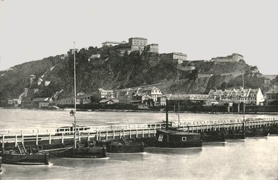 Die Festung Ehrenbreitstein am Rhein, Deutschland, 1895 von Frith and Co