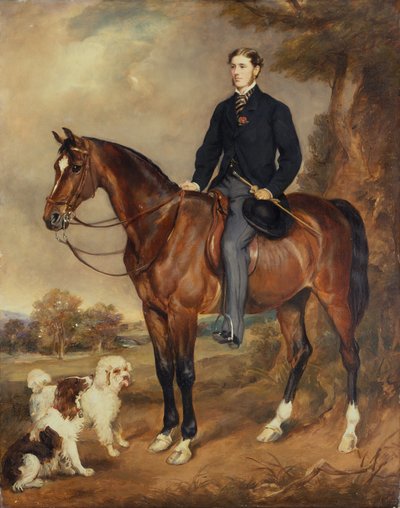 Ein Reiterporträt von Seymour Sydney Hyde, 6. Earl of Harrington von Francis Grant