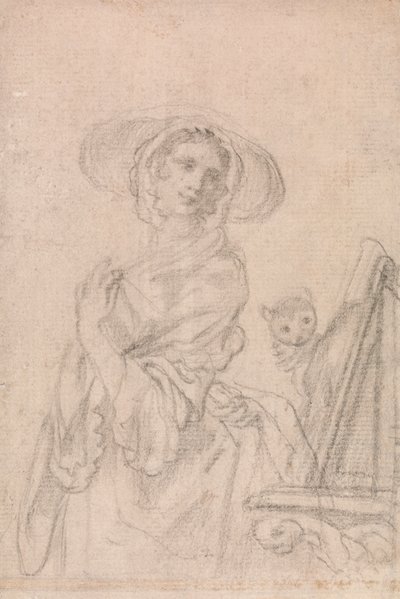 Eine Studie für "Sehen -- La Vue" (Einer der fünf Sinne) von Francis Hayman