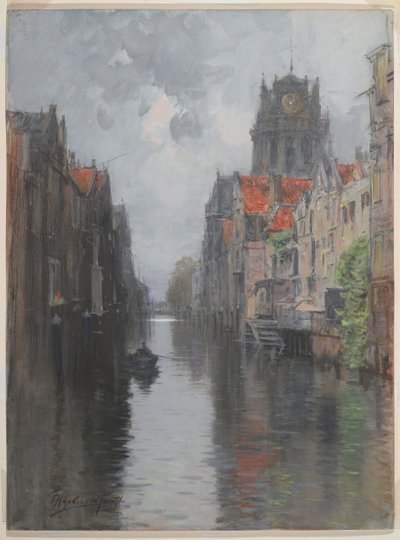 Hinter der Groote Kerk, Dordrecht, ca. 1880er von Francis Hopkinson Smith